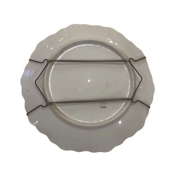 VNT ROSE SCALLOPED EDGE Bavarian Plate Germany Z. S. & Ca Zeh Scherzer Roses - Picture 3 of 9